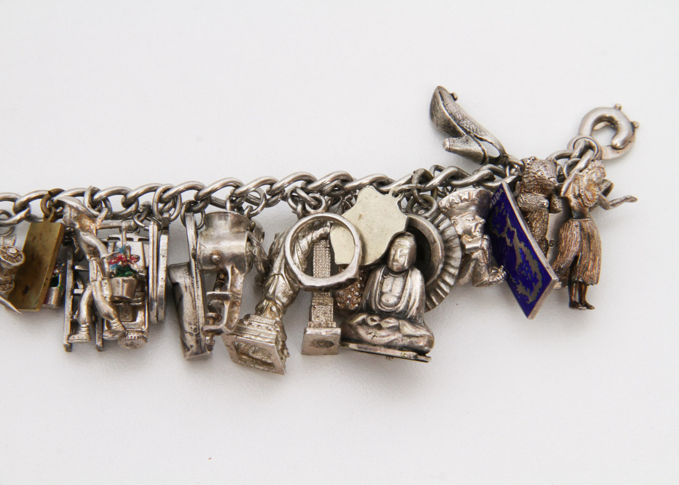 Vintage Sterling Silver Charm Bracelet