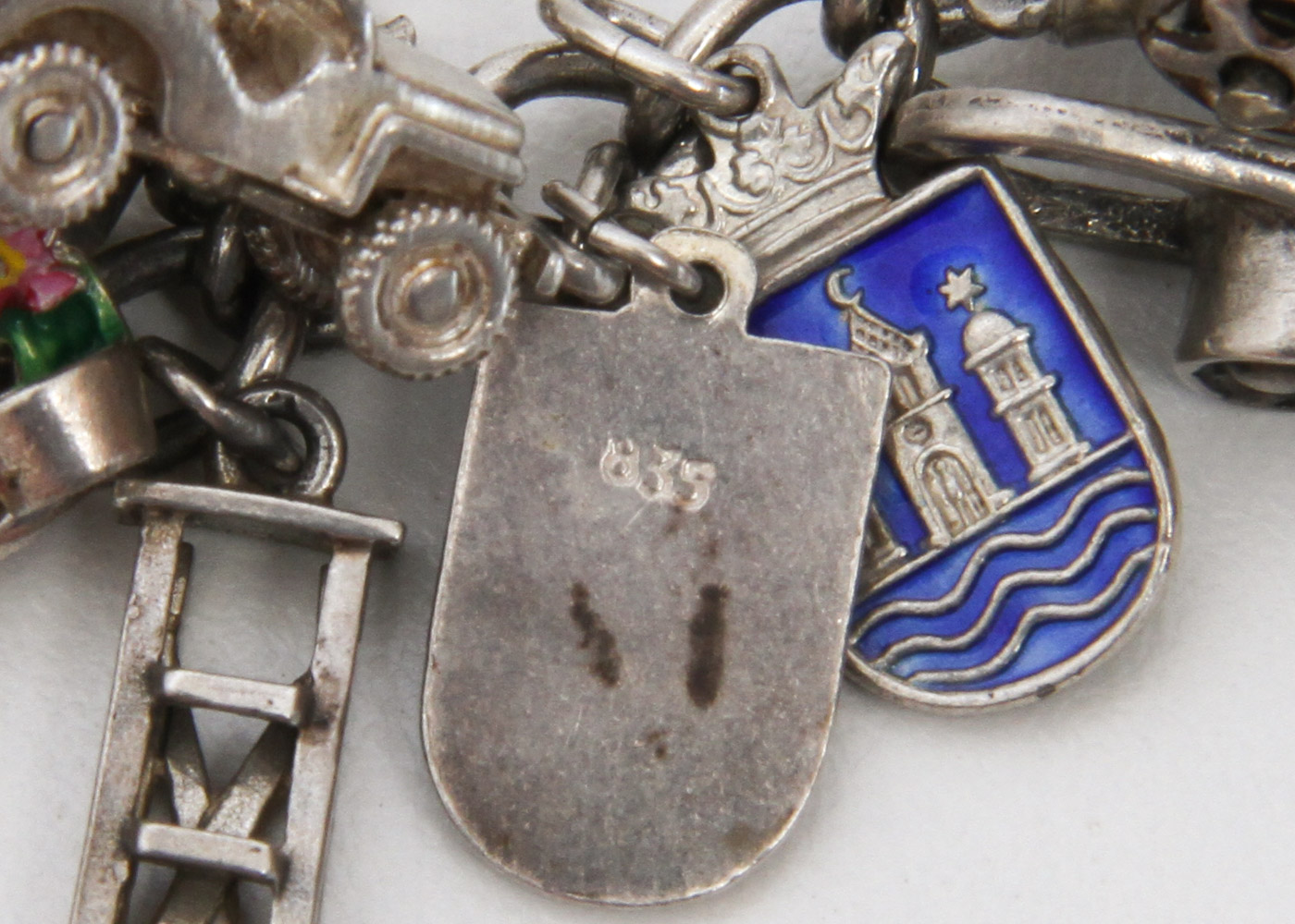 Vintage Sterling Silver Charm Bracelet