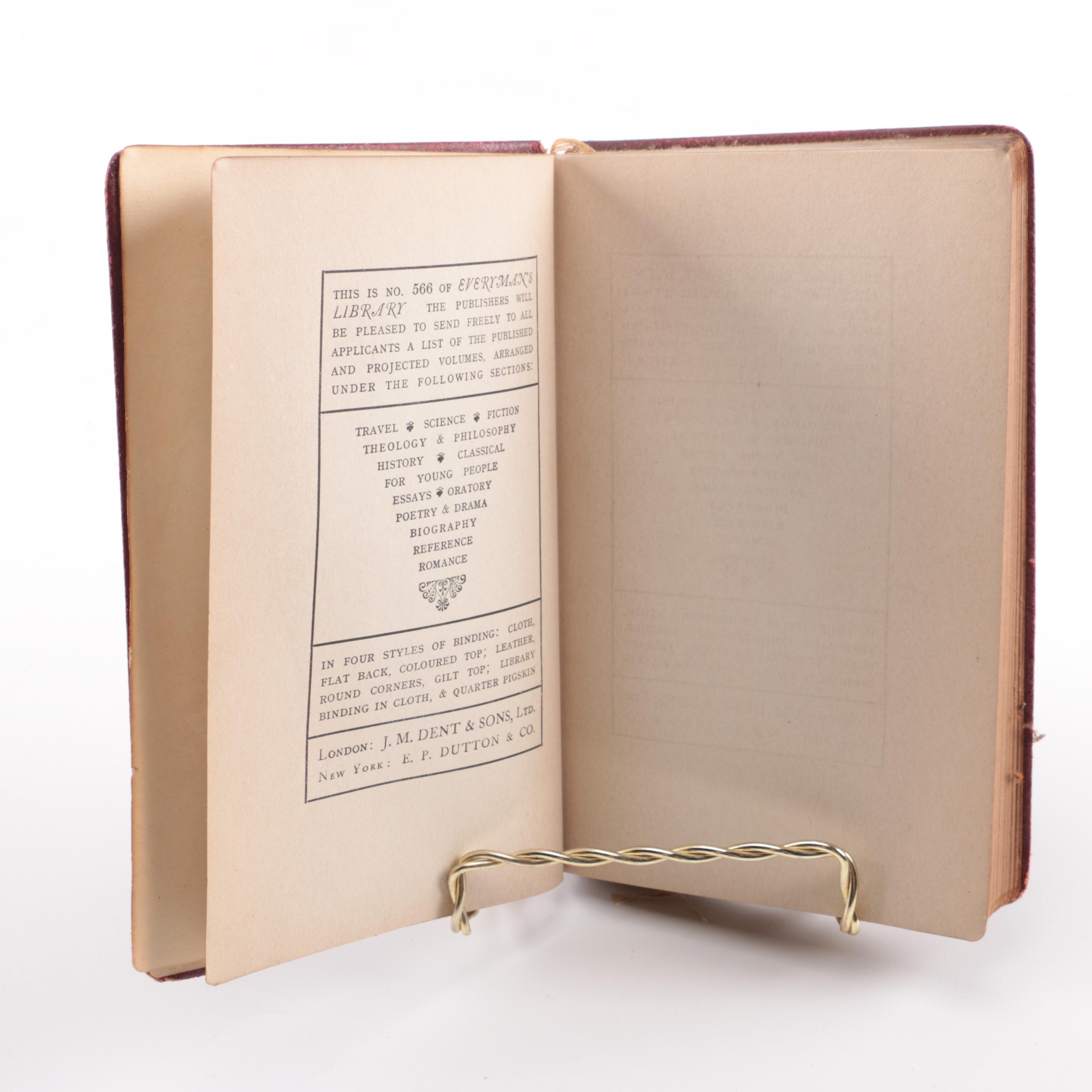 Early Twentieth Century Collection of Everyman's Library Leather Bound Books