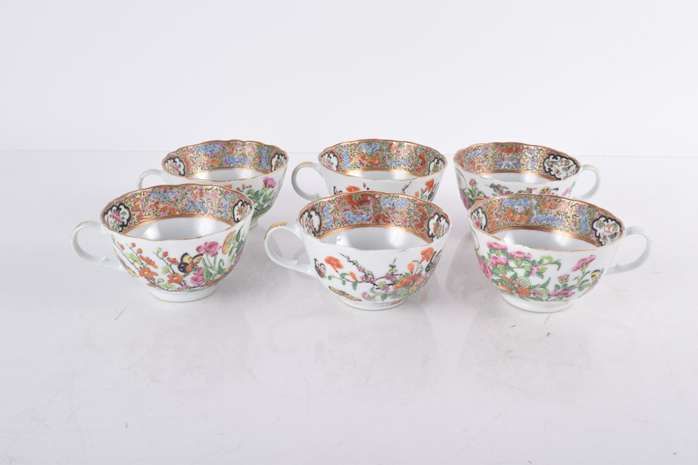 Antique Monogrammed Chinese Export Tea Set