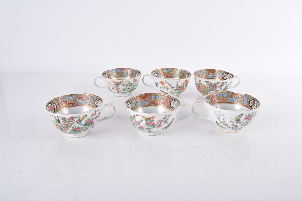 Antique Monogrammed Chinese Export Tea Set