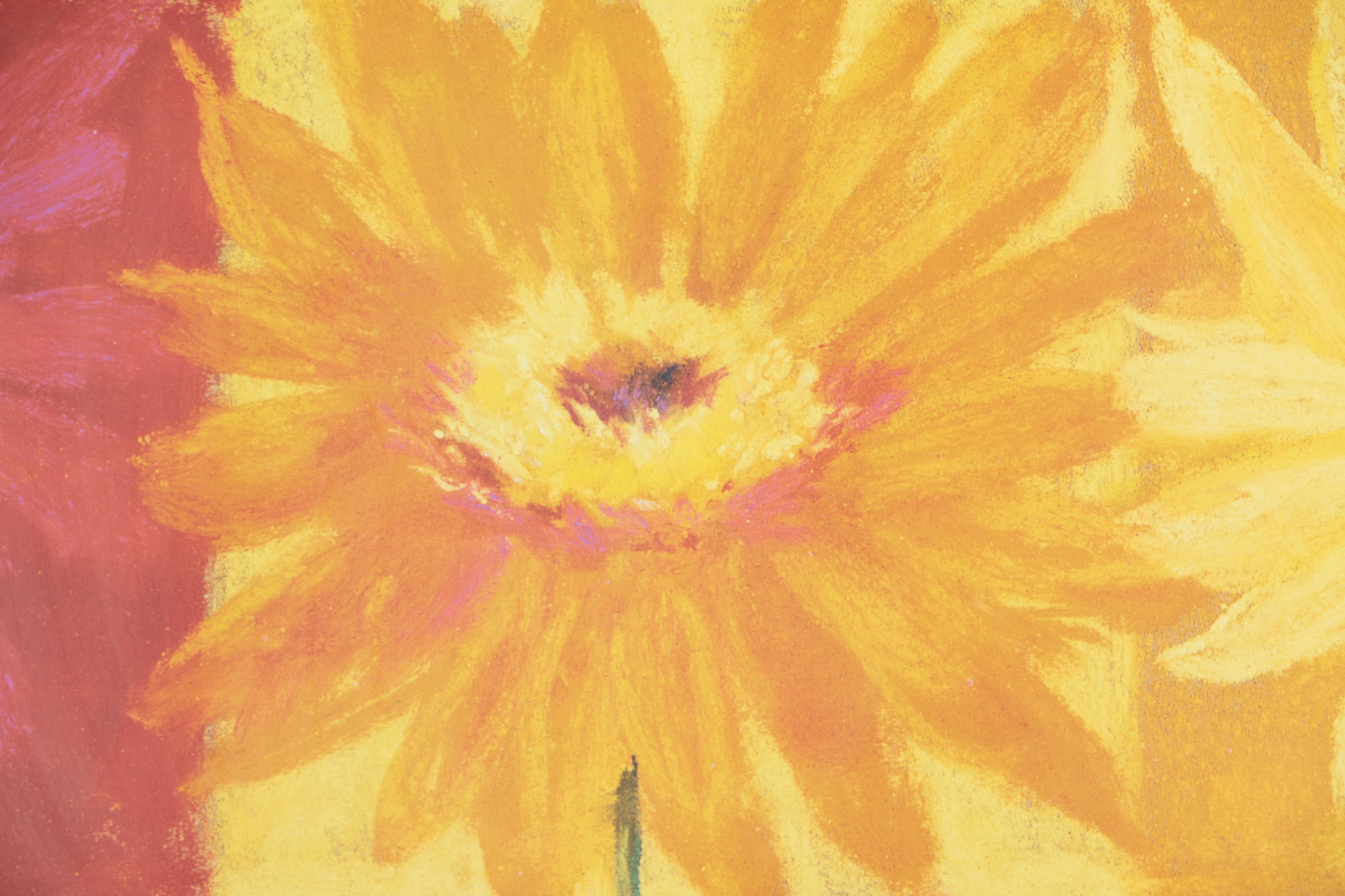 Signed Offset Lithograph on Paper of a Floral Theme