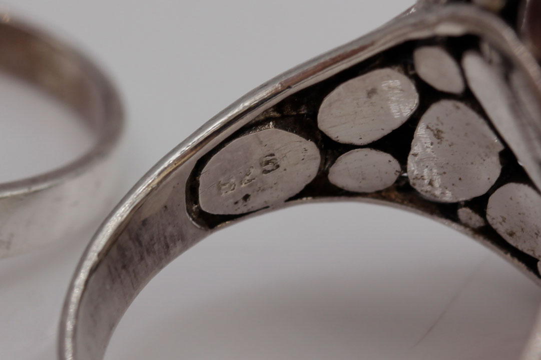 Sterling Silver Marcasite Earrings and Ring