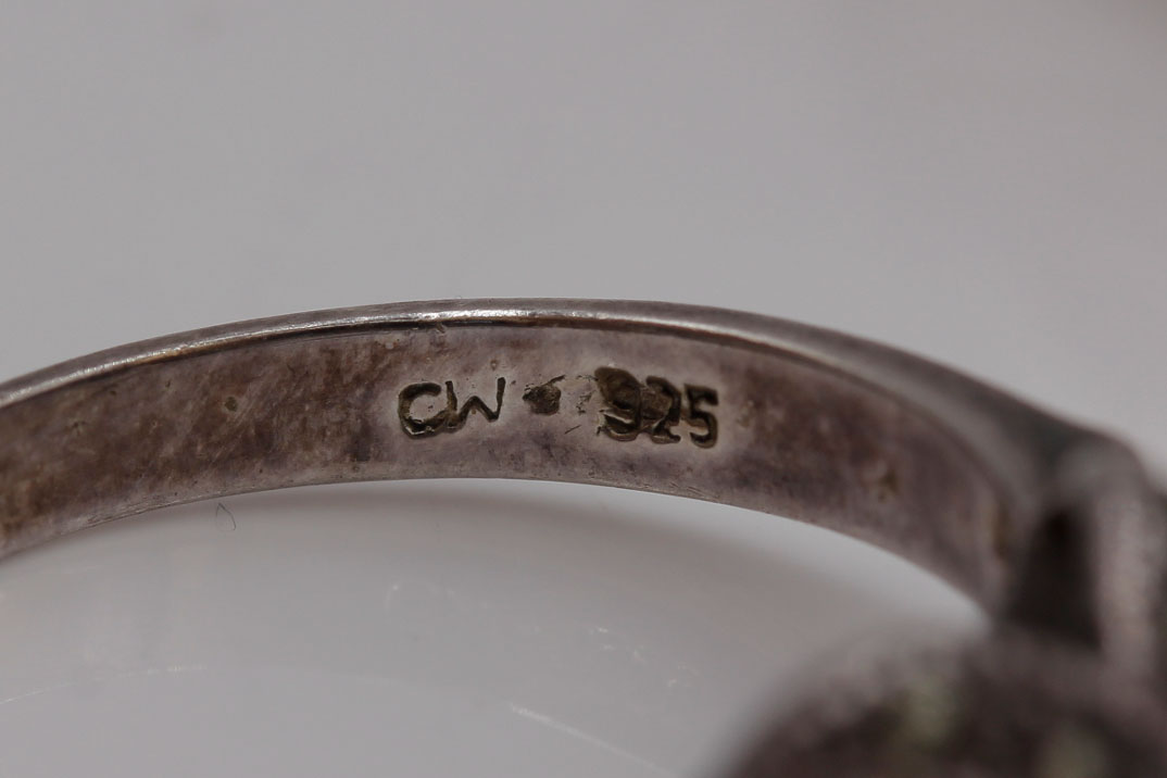 Sterling Silver Marcasite Earrings and Ring