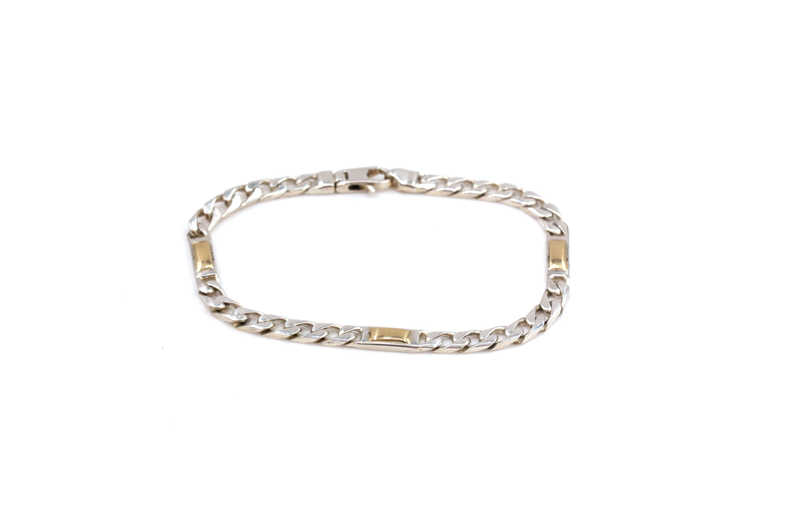 Sterling Silver 18K Gold Accented Bracelet