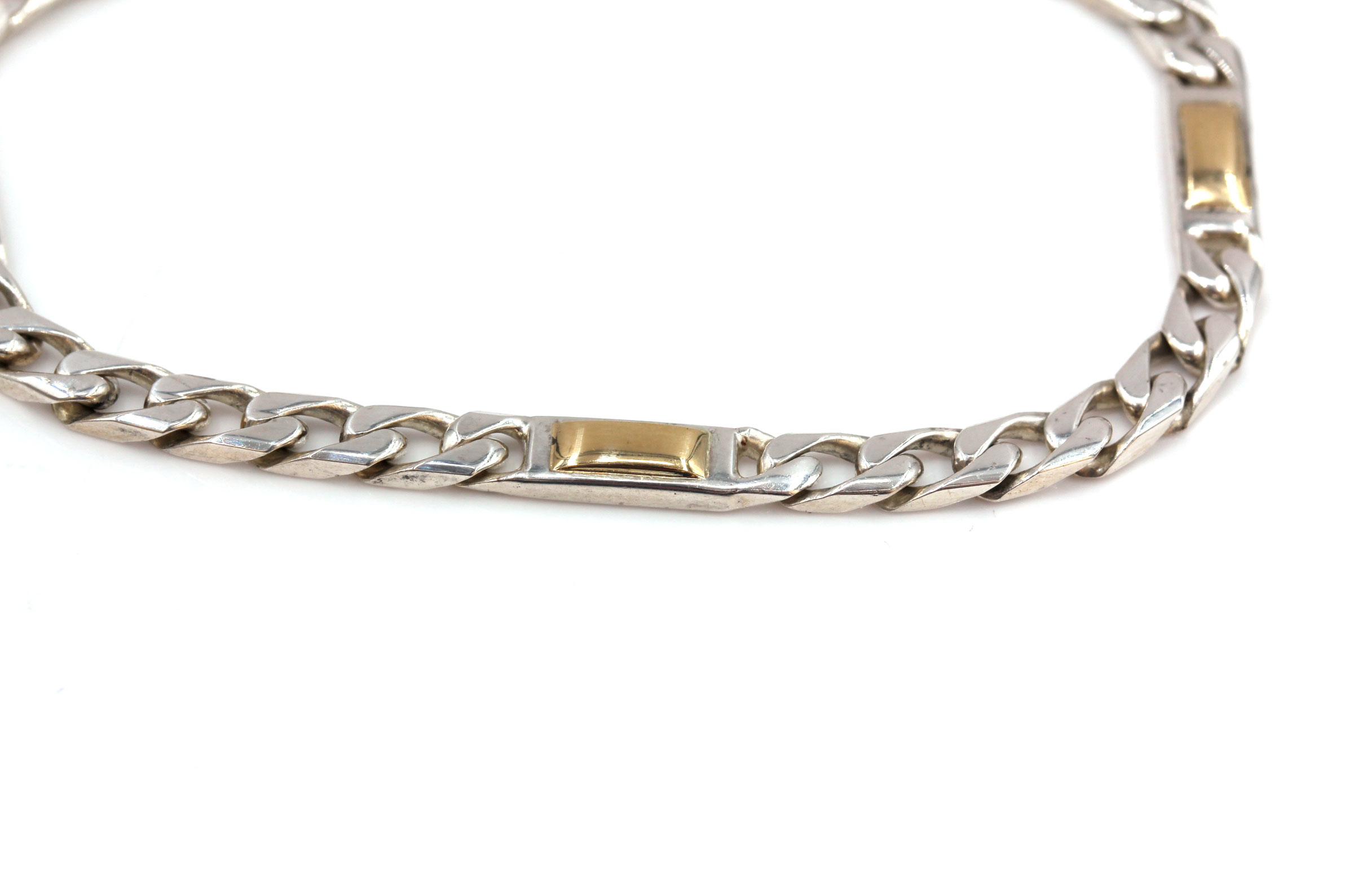 Sterling Silver 18K Gold Accented Bracelet