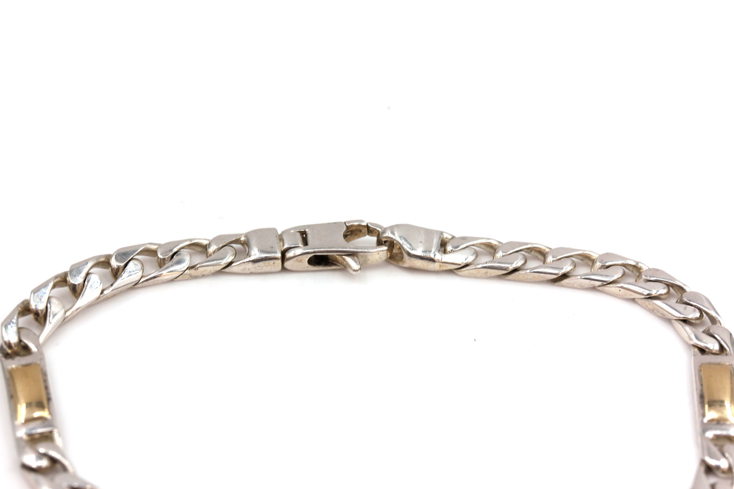 Sterling Silver 18K Gold Accented Bracelet