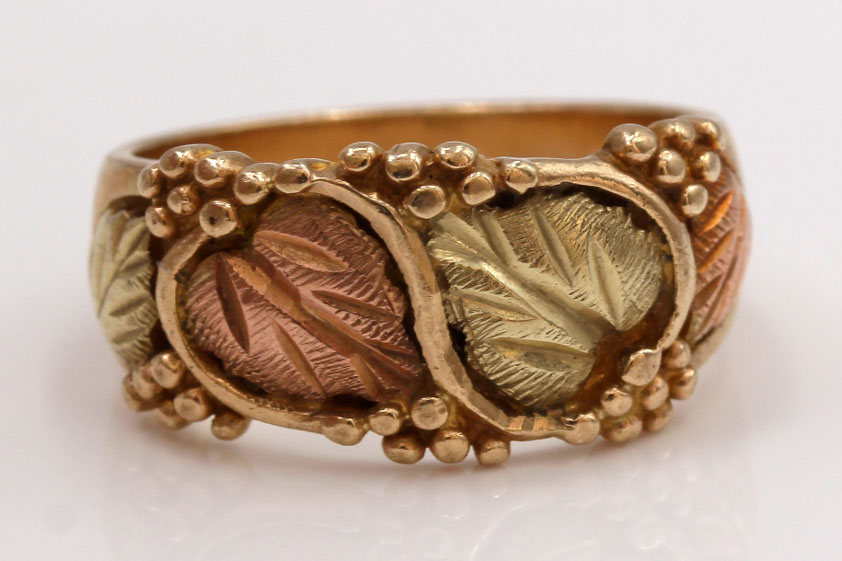 Black Hills Gold 12K and 10K Tri-Gold Rings