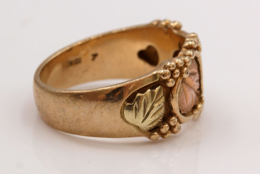 Black Hills Gold 12K and 10K Tri-Gold Rings