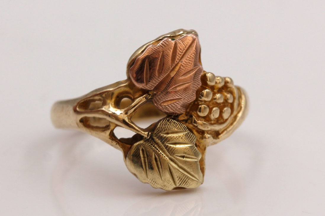 Black Hills Gold 12K and 10K Tri-Gold Rings