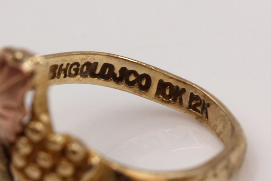 Black Hills Gold 12K and 10K Tri-Gold Rings