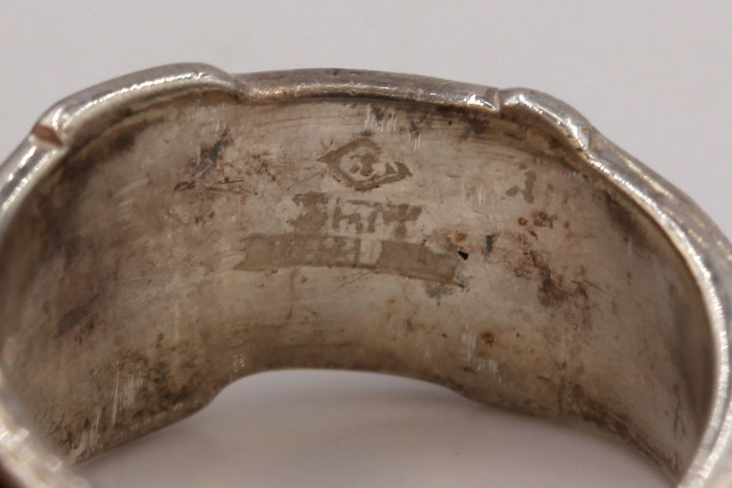 Sterling Silver Enamel and Rhinestone Bands