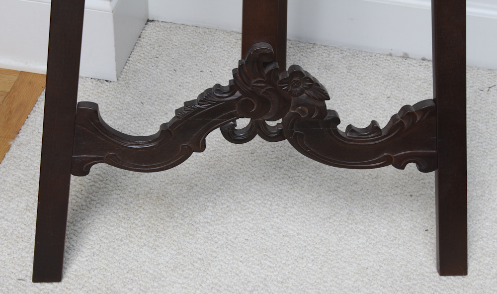 Vintage Mahogany Stained Carved Wooden Easel