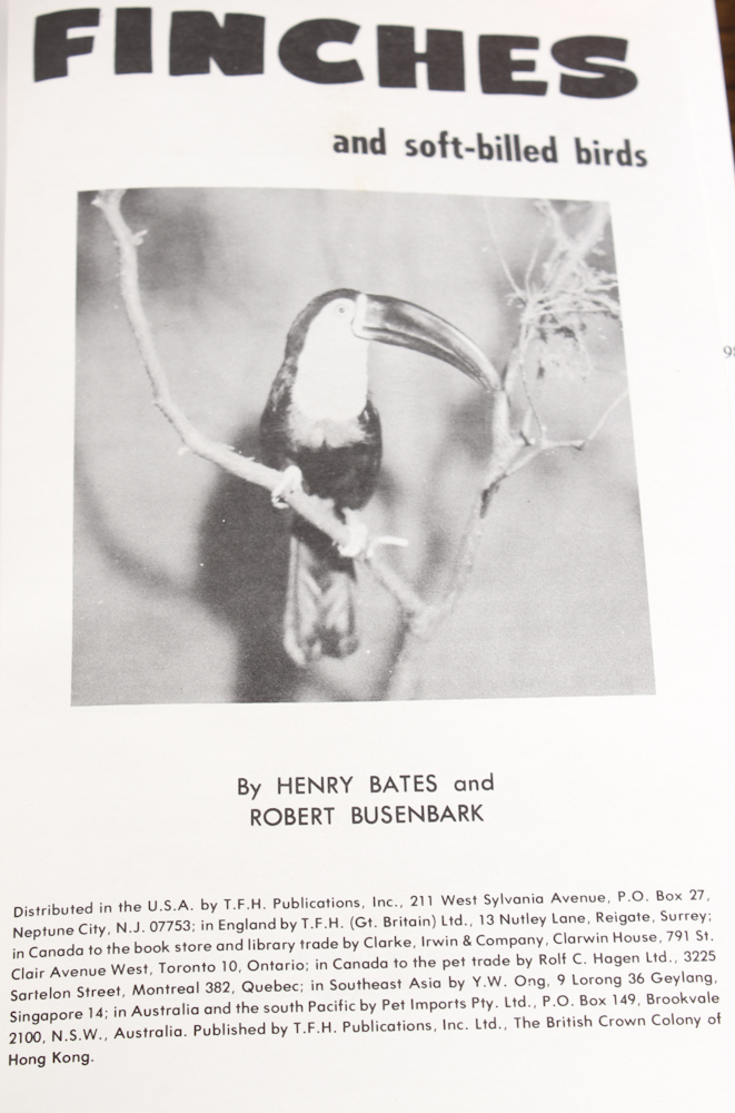 Vintage Mahogany Birdcage With Book "Finches & Soft-Billed Birds"