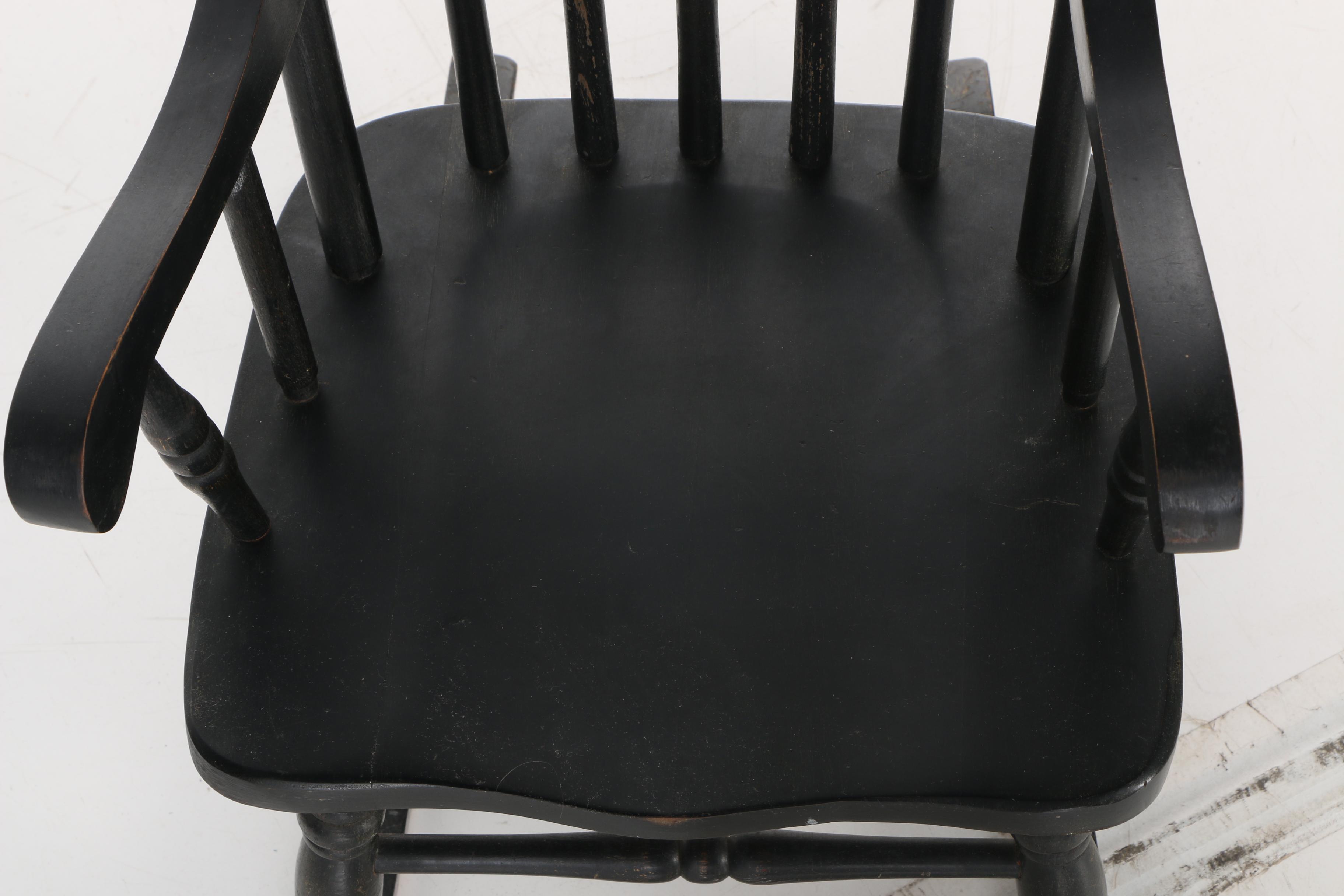 Child's Windsor Style Stencil-Decorated Rocking Chair