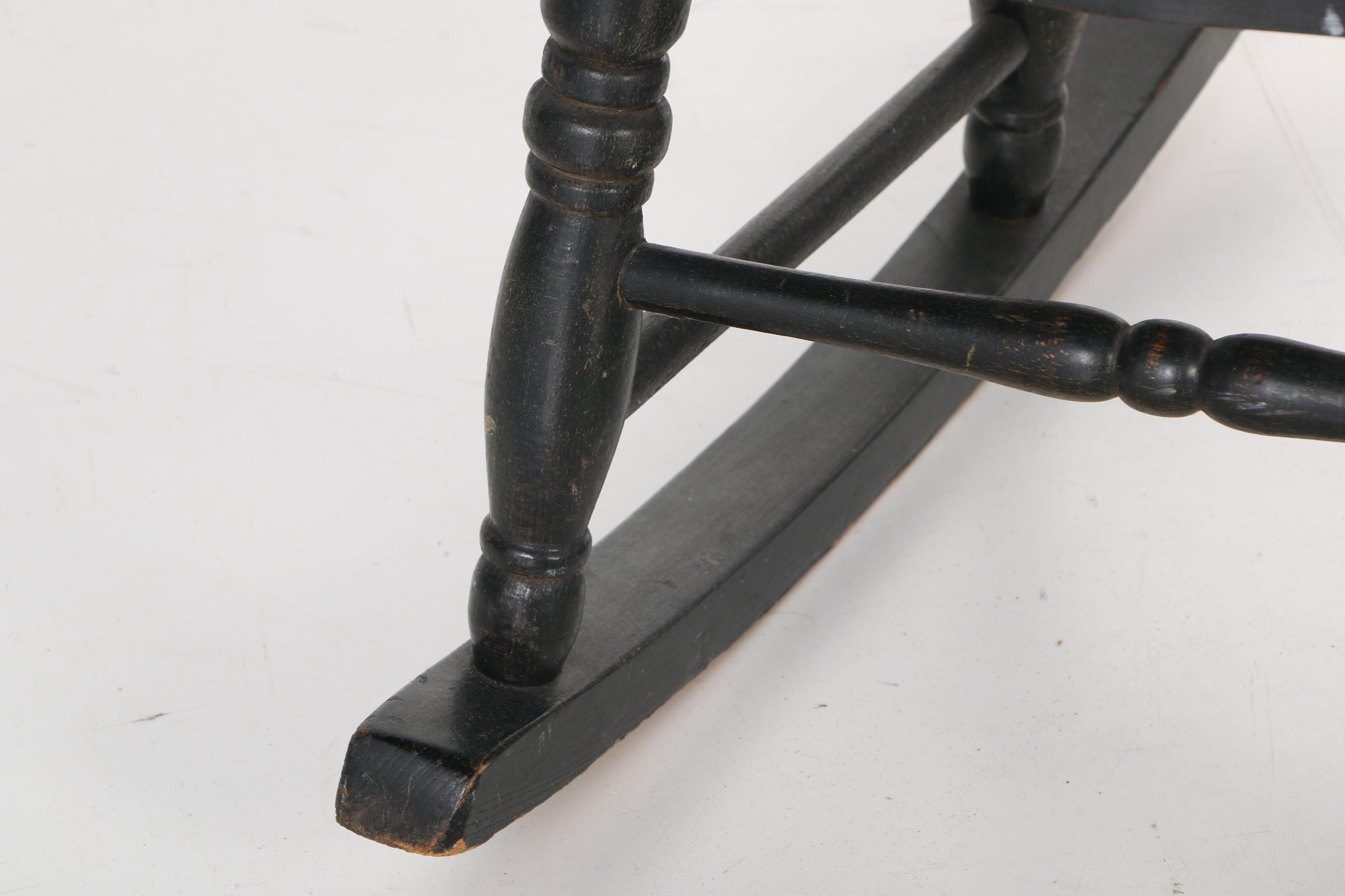 Child's Windsor Style Stencil-Decorated Rocking Chair