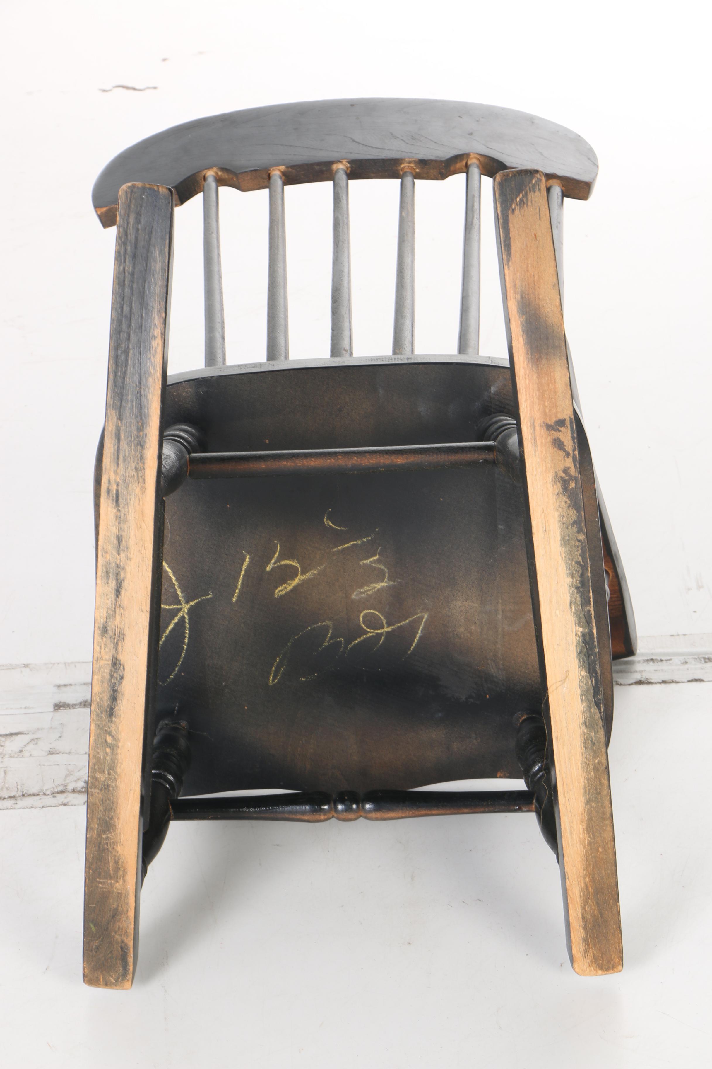 Child's Windsor Style Stencil-Decorated Rocking Chair