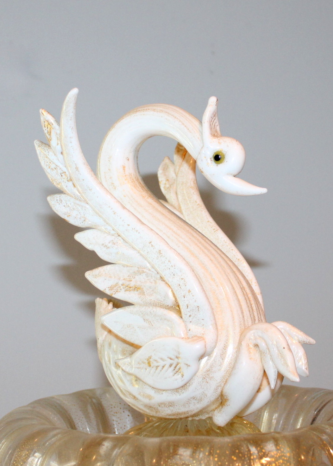 Vintage Venetian Art Glass Bird Bath Fountain