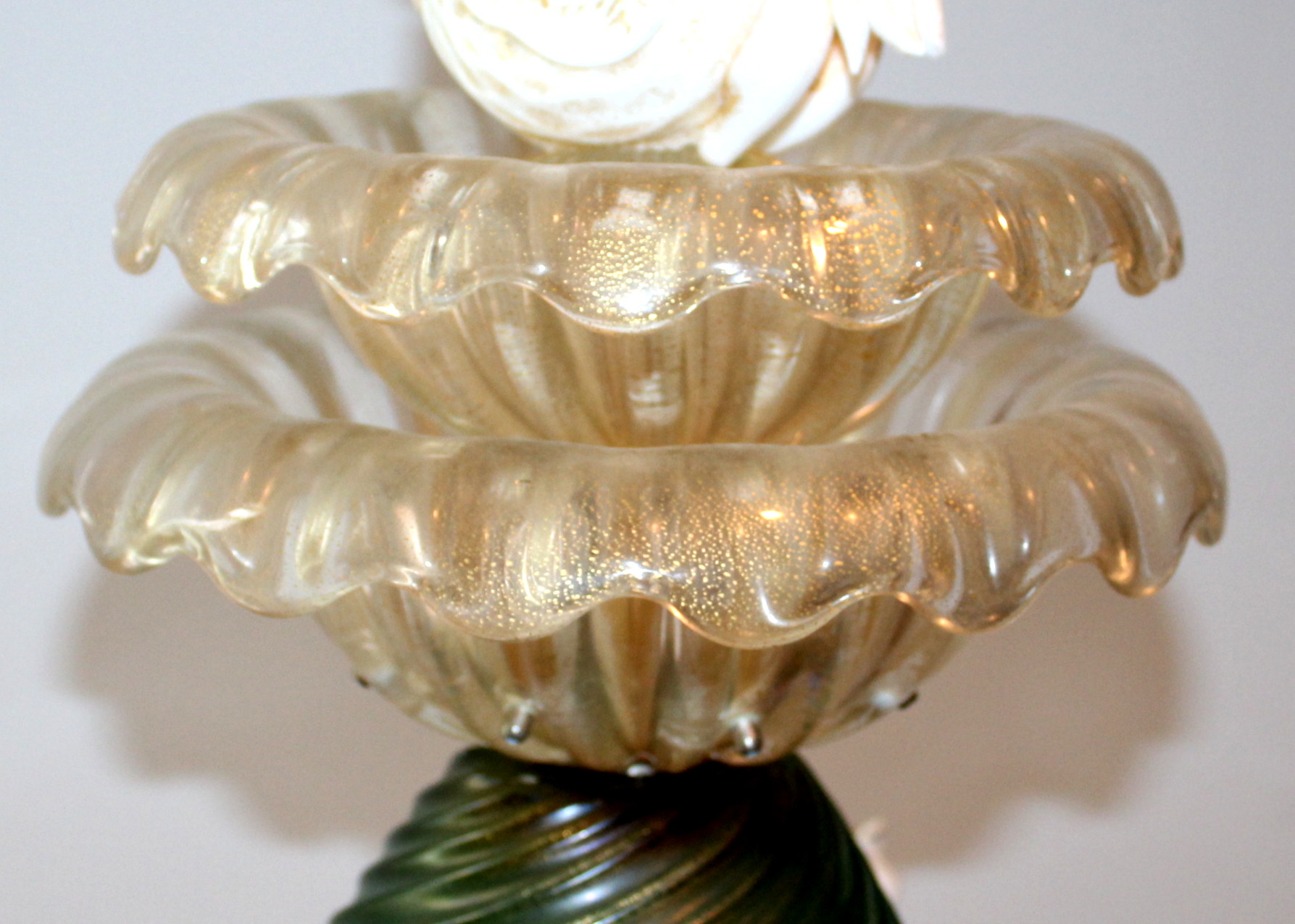 Vintage Venetian Art Glass Bird Bath Fountain