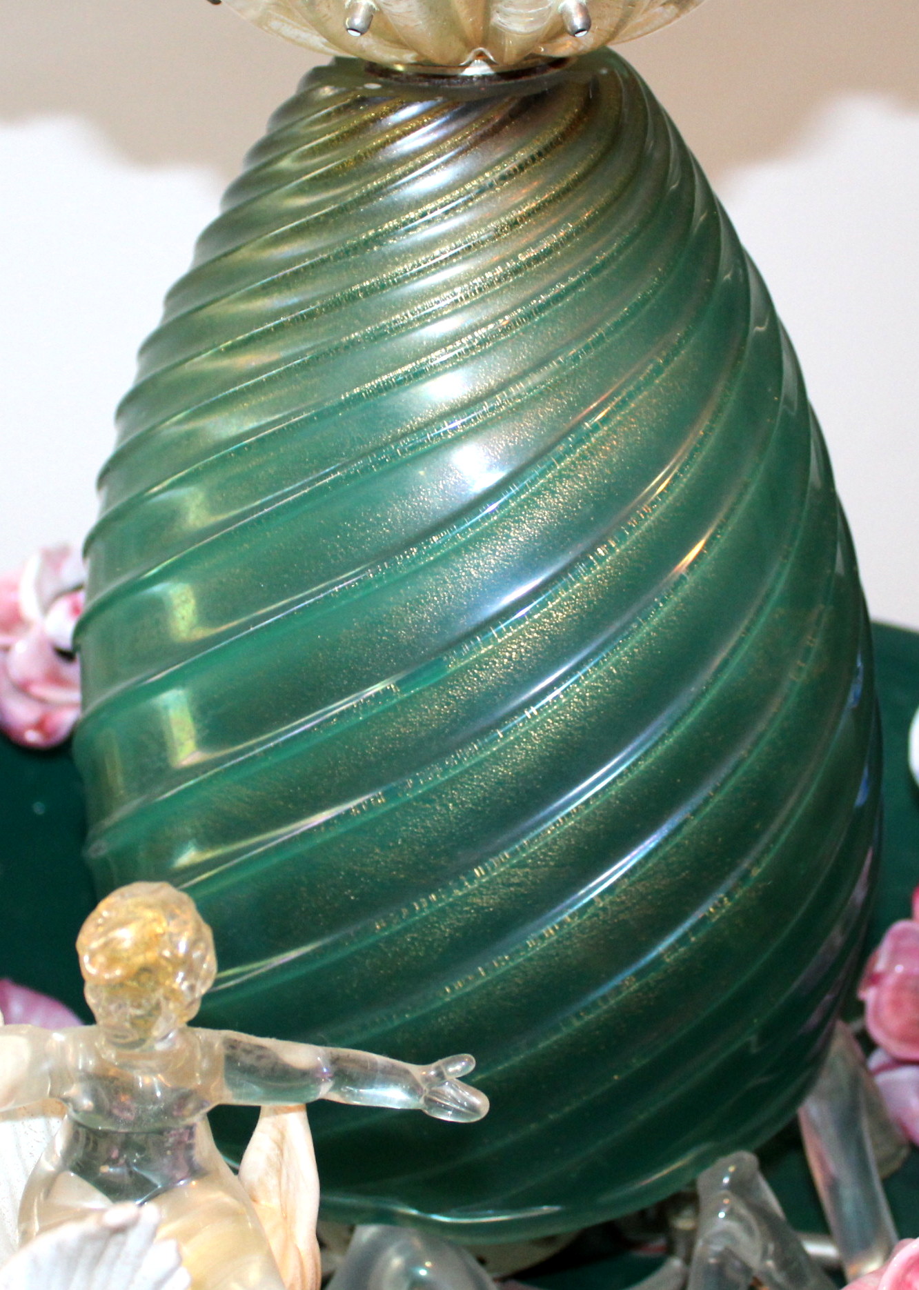 Vintage Venetian Art Glass Bird Bath Fountain