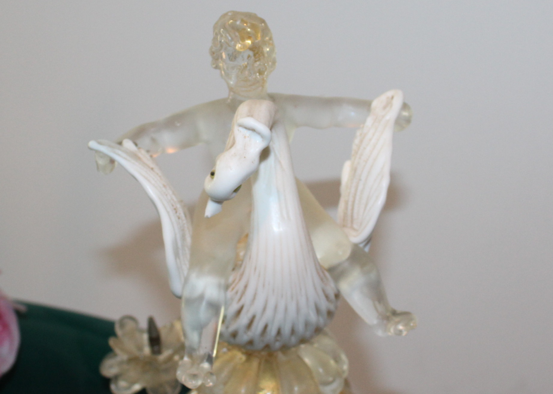 Vintage Venetian Art Glass Bird Bath Fountain
