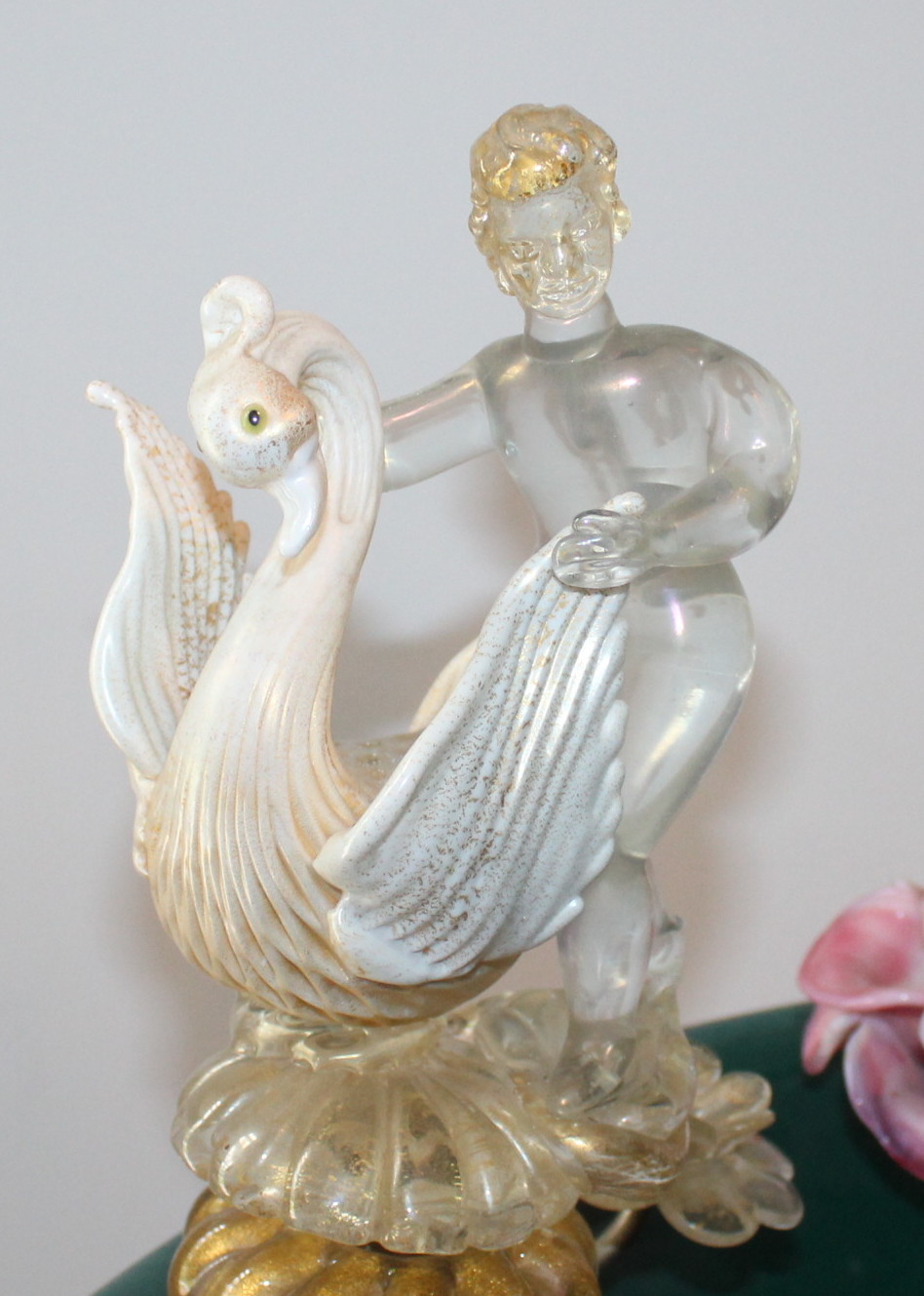 Vintage Venetian Art Glass Bird Bath Fountain