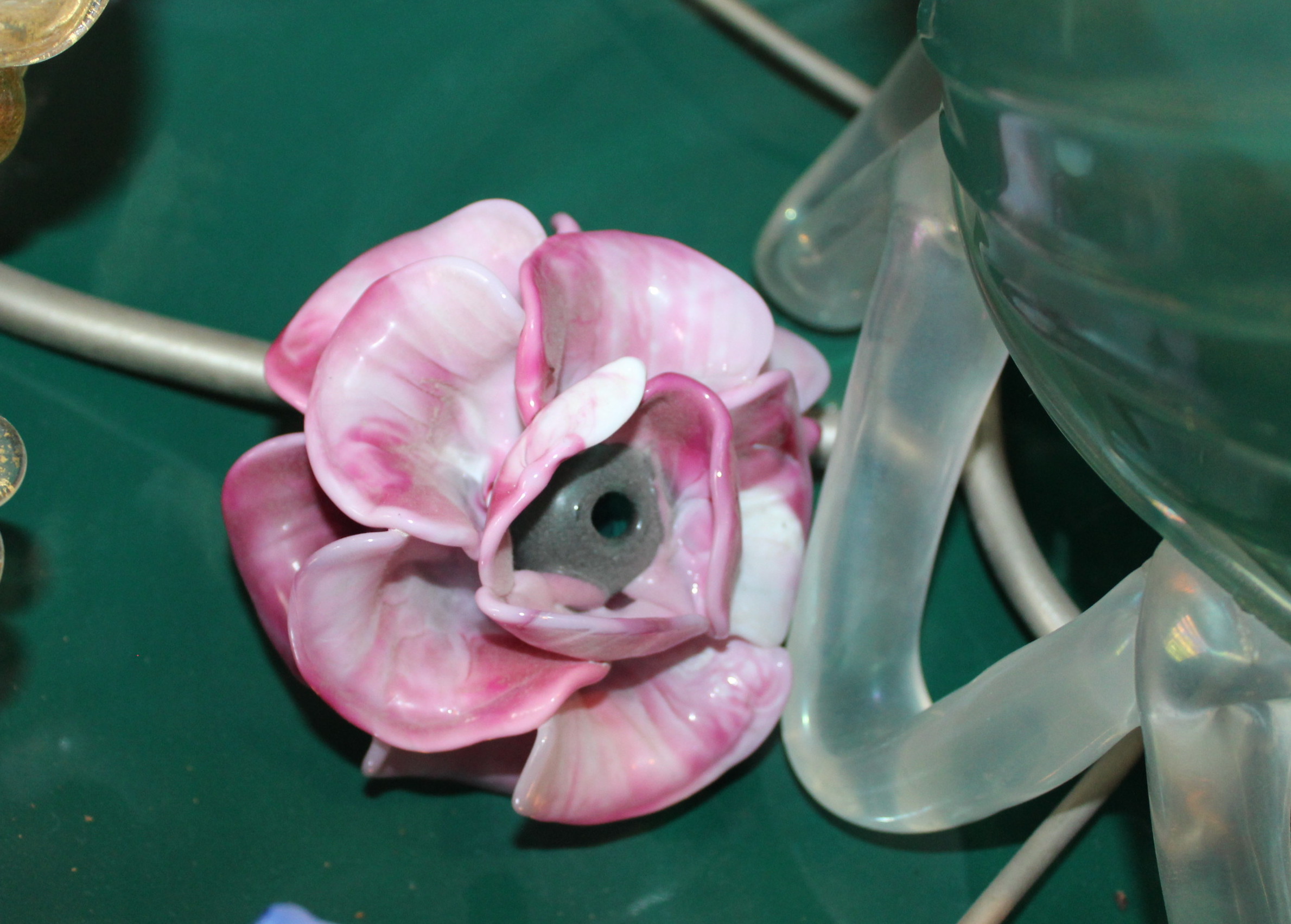 Vintage Venetian Art Glass Bird Bath Fountain