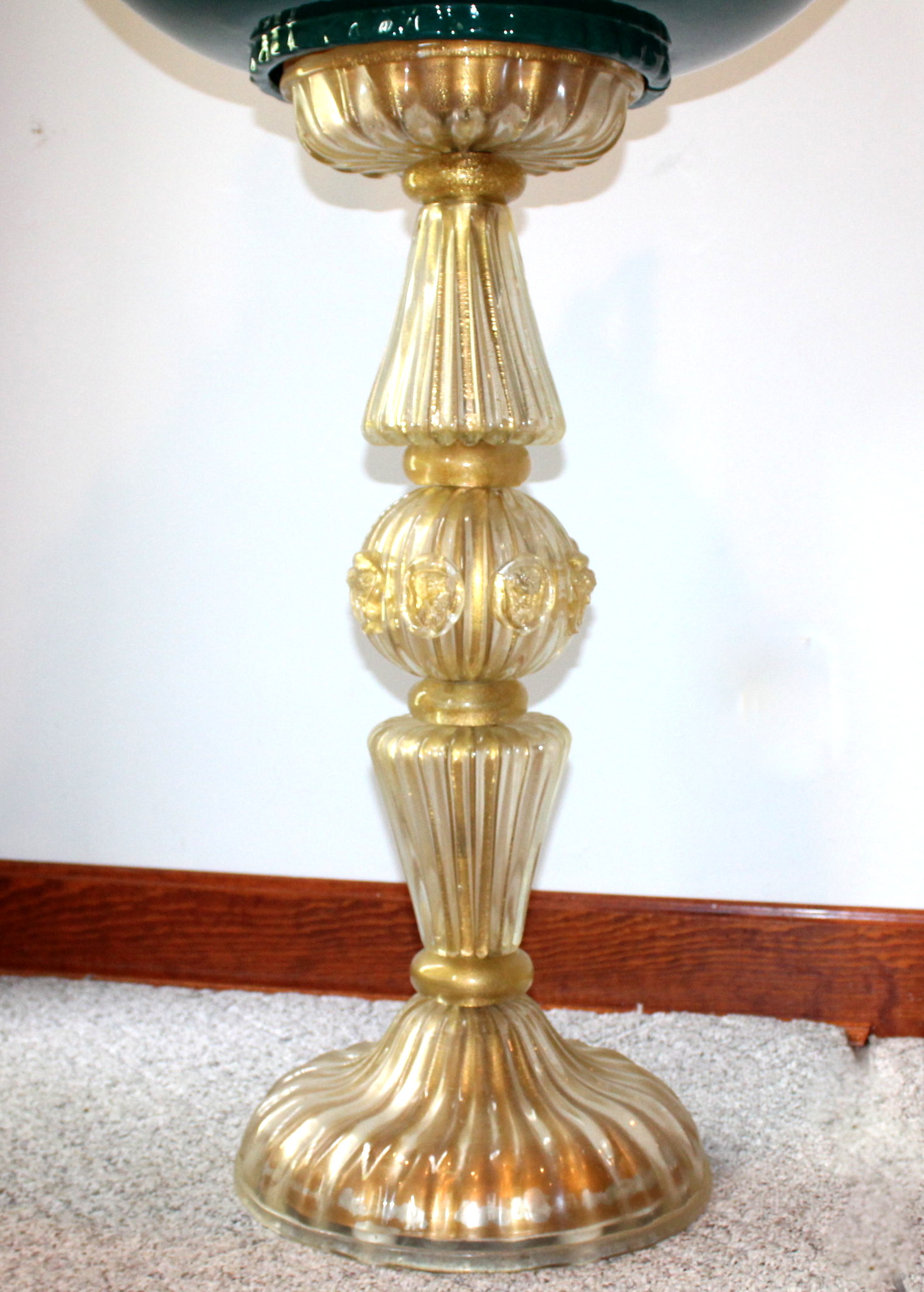 Vintage Venetian Art Glass Bird Bath Fountain