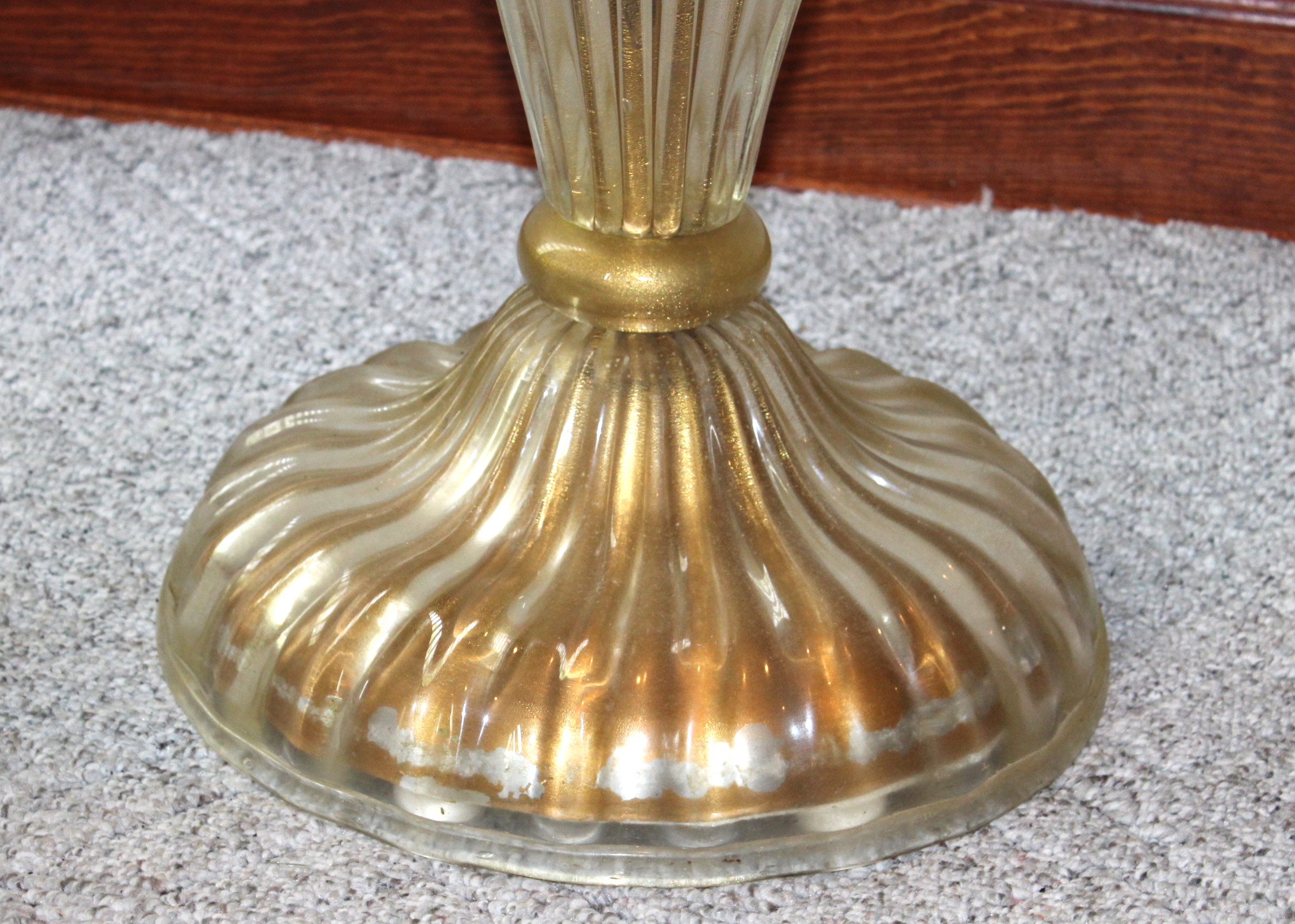 Vintage Venetian Art Glass Bird Bath Fountain