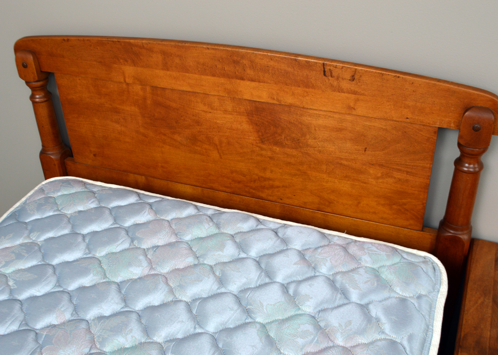 Two Early American Style Cherry Twin Bed Frames