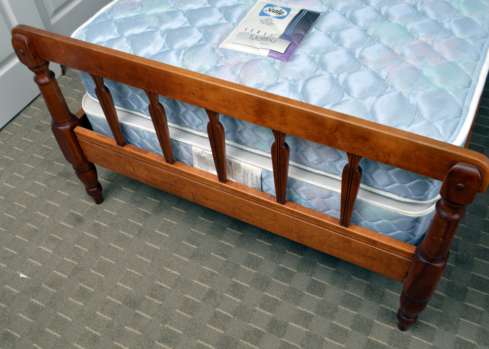 Two Early American Style Cherry Twin Bed Frames