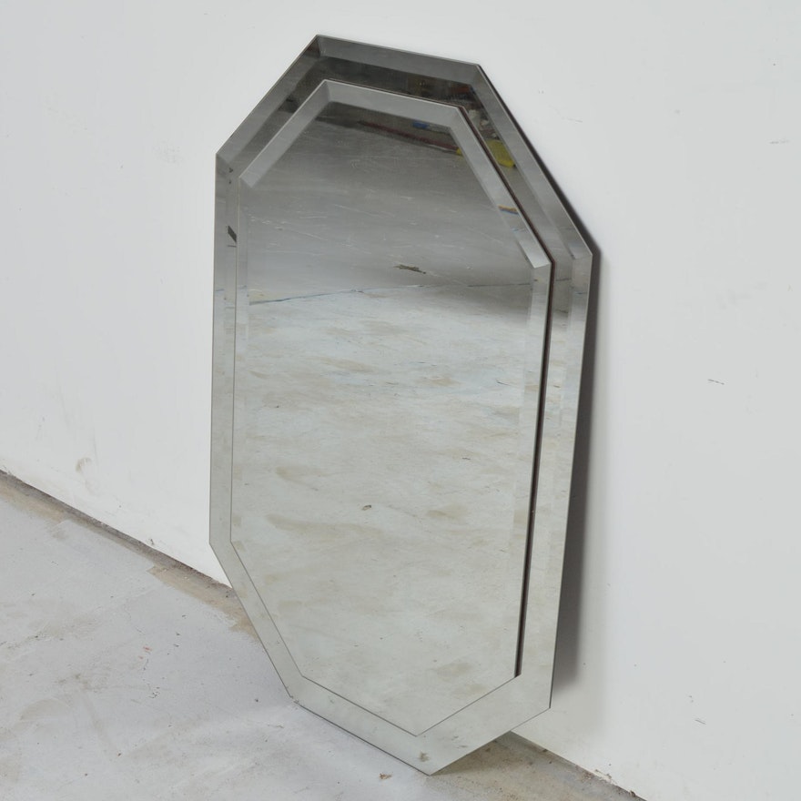 Beveled Wall Mirror With Octagon Shape