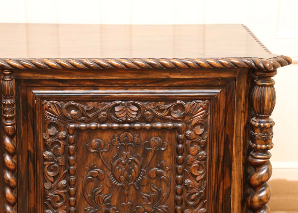 Large Carved Mahogany Buffet