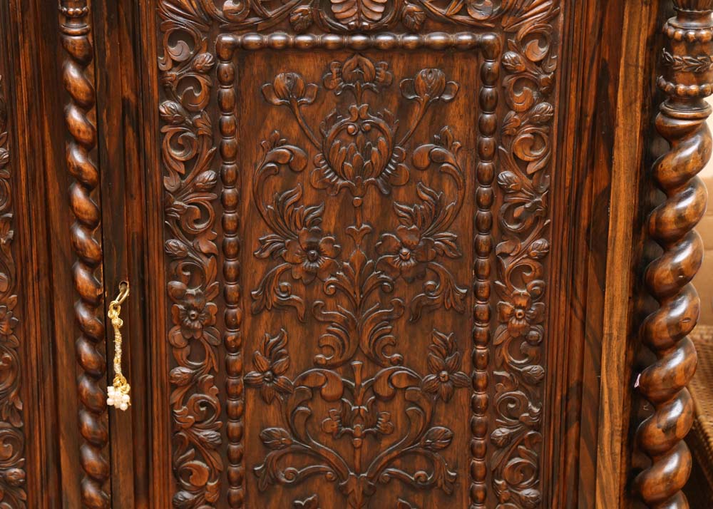 Large Carved Mahogany Buffet