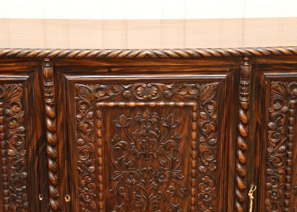 Large Carved Mahogany Buffet