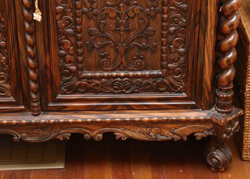 Large Carved Mahogany Buffet