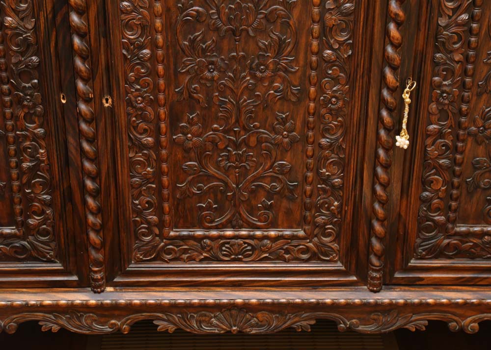 Large Carved Mahogany Buffet