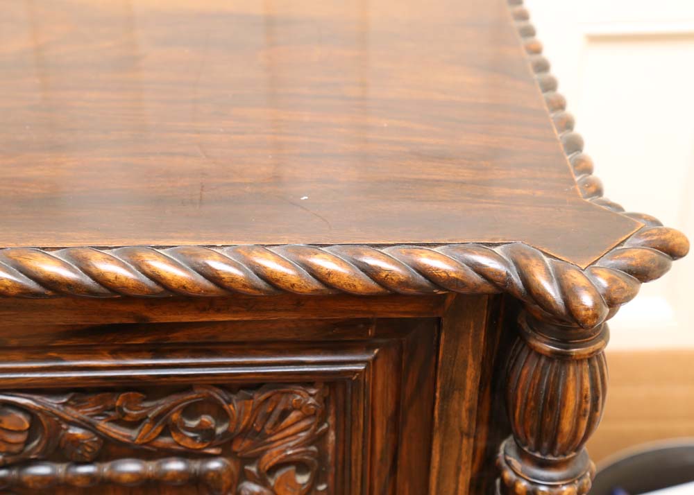 Large Carved Mahogany Buffet