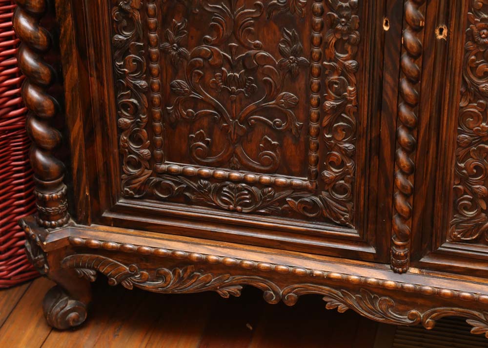 Large Carved Mahogany Buffet