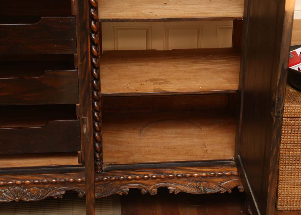 Large Carved Mahogany Buffet