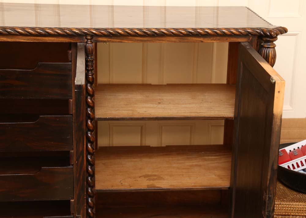 Large Carved Mahogany Buffet