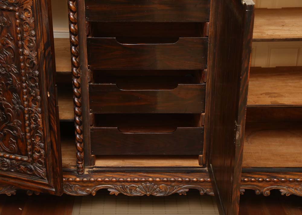 Large Carved Mahogany Buffet