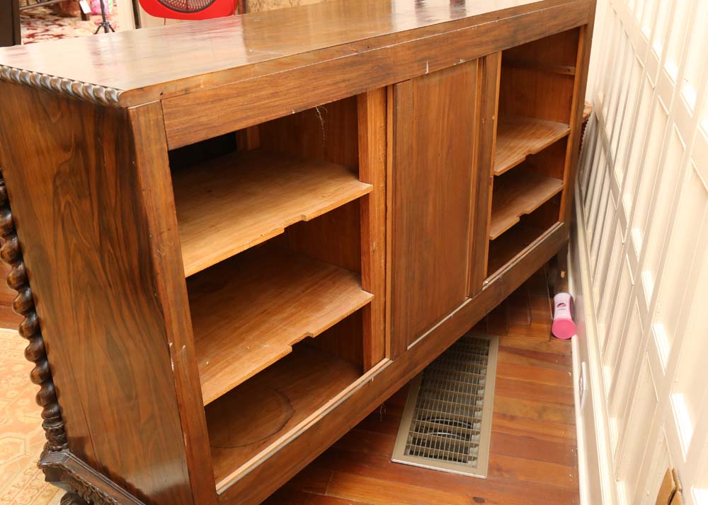 Large Carved Mahogany Buffet