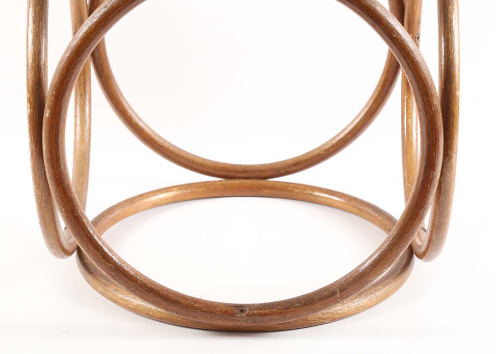 Vintage Thonet Style Bentwood Cane Stool