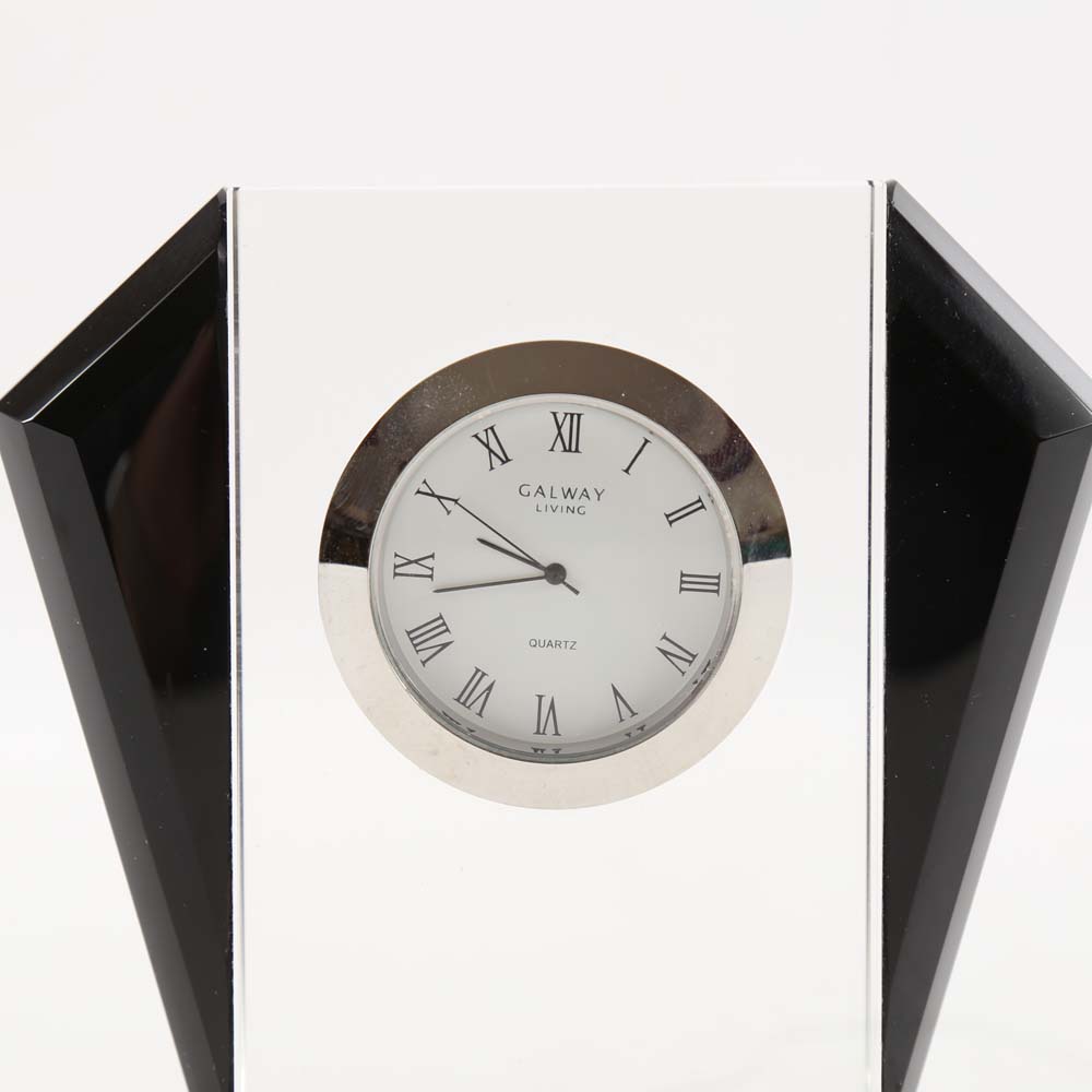 Art Deco Style Crystal Clock by Galway Living