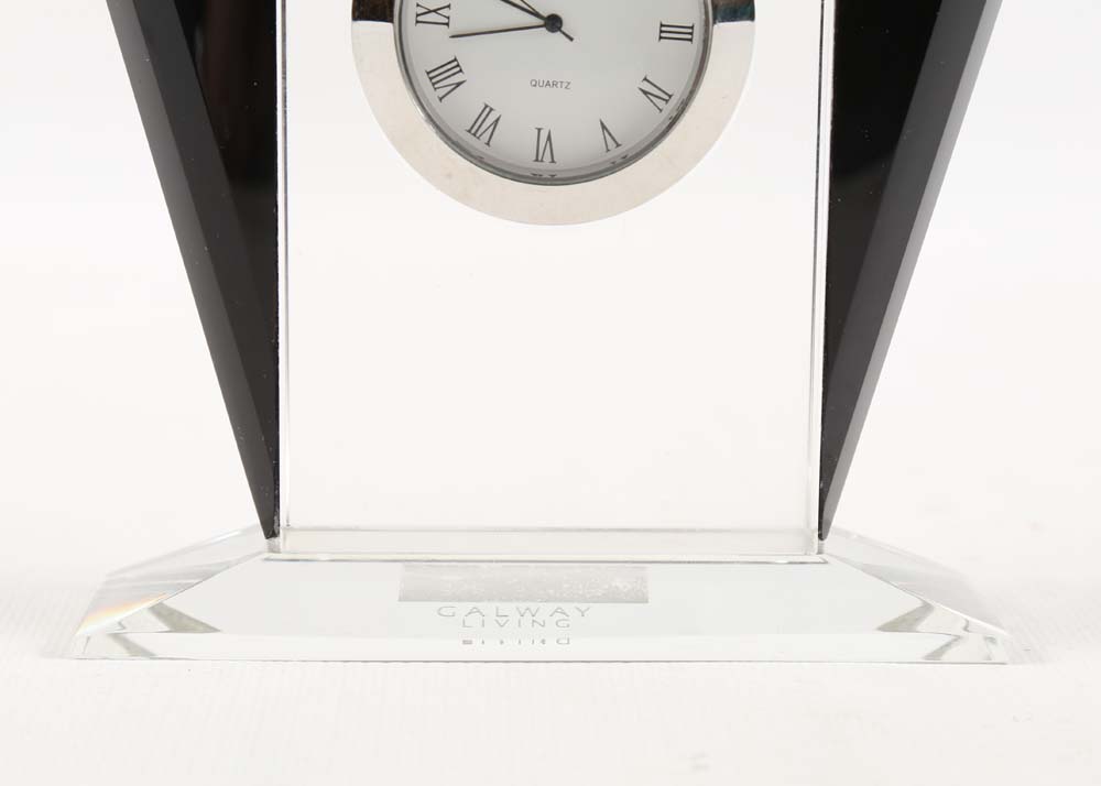 Art Deco Style Crystal Clock by Galway Living