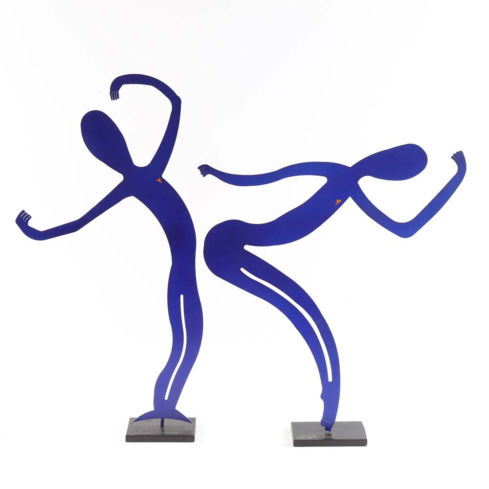 Pair of Claudine Buell Original Metal Sculptures