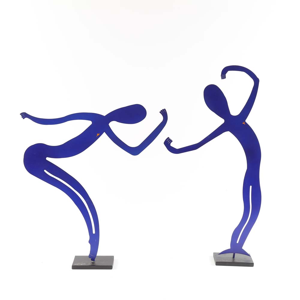 Pair of Claudine Buell Original Metal Sculptures