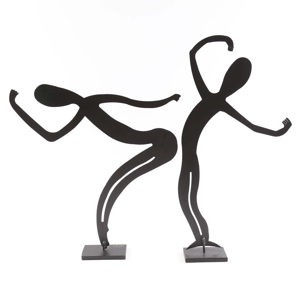 Pair of Claudine Buell Original Metal Sculptures