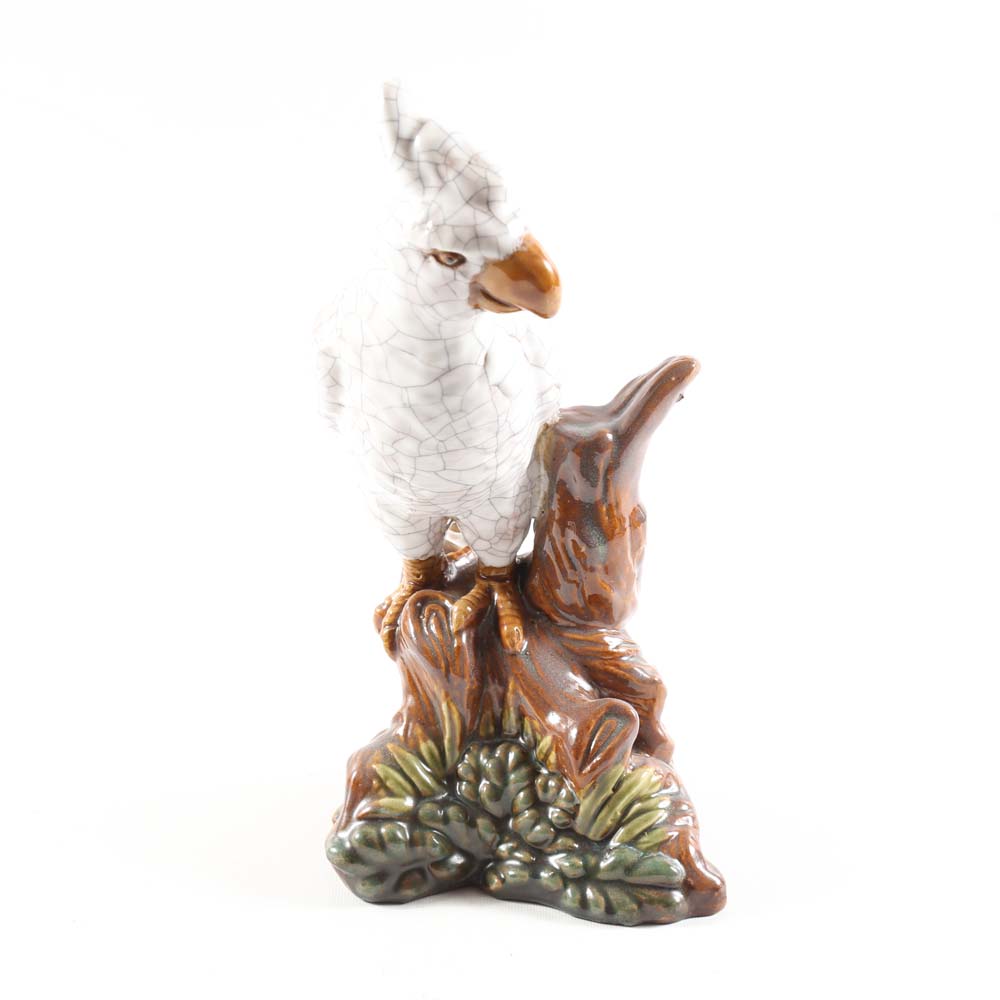 Pair of Ceramic Macaw Figurines